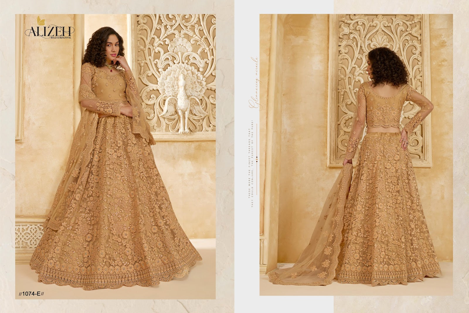 The White Bride Vol 2 Alizeh Net Silk Lehenga Choli Manufacturer Gujarat