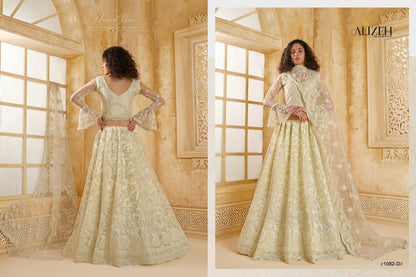 The White Bride Vol 2 Alizeh Net Silk Lehenga Choli Manufacturer Gujarat