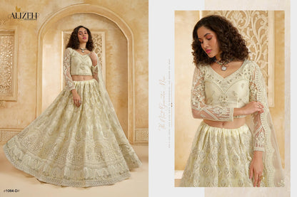 The White Bride Vol 2 Alizeh Net Silk Lehenga Choli Manufacturer Gujarat