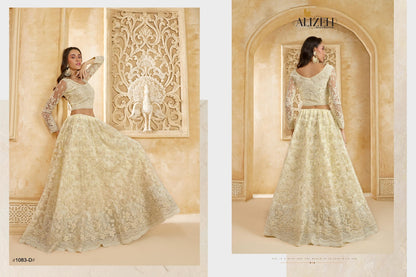 The White Bride Vol 2 Alizeh Net Silk Lehenga Choli Manufacturer Gujarat