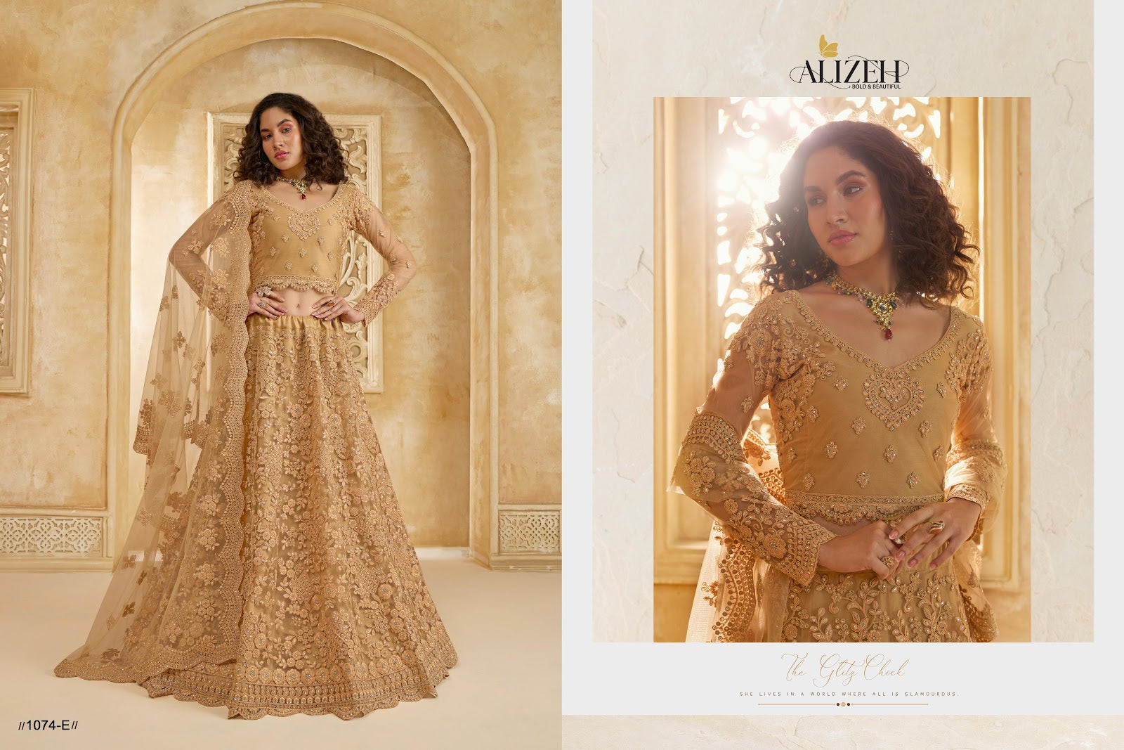 The White Bride Vol 2 Alizeh Net Silk Lehenga Choli Manufacturer Gujarat