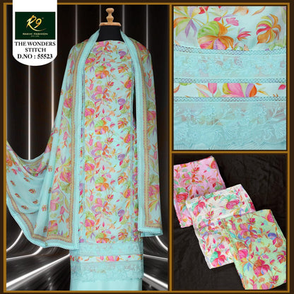 The Wonders Stitch 55523 Rakhi Fashion Pure Viscose Salwar Suits Wholesale