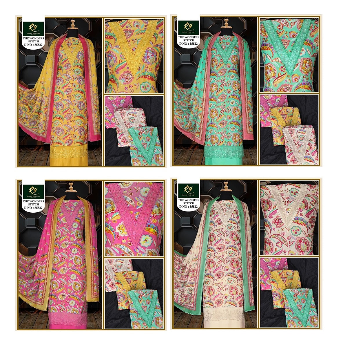 The Wonders Stitch Rakhi Fashion Pure Viscose Salwar Suits Wholesaler Gujarat