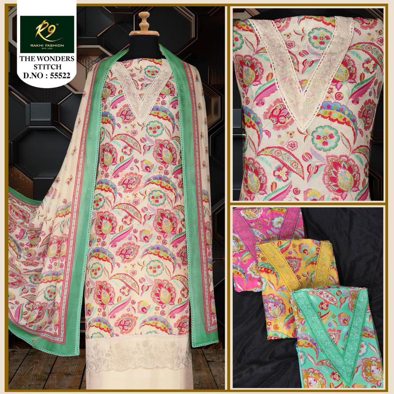 The Wonders Stitch Rakhi Fashion Pure Viscose Salwar Suits Wholesaler Gujarat