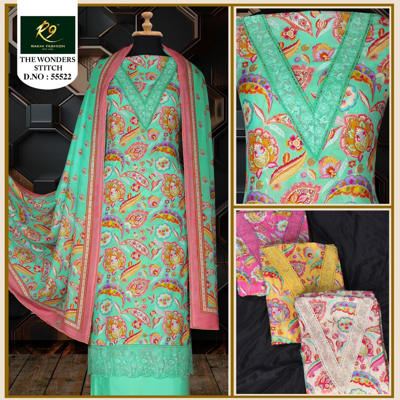 The Wonders Stitch Rakhi Fashion Pure Viscose Salwar Suits Wholesaler Gujarat
