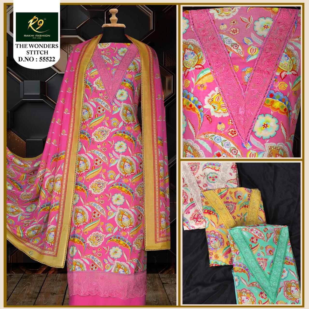 The Wonders Stitch Rakhi Fashion Pure Viscose Salwar Suits Wholesaler Gujarat