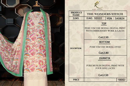The Wonders Stitch Rakhi Fashion Pure Viscose Salwar Suits Wholesaler Gujarat