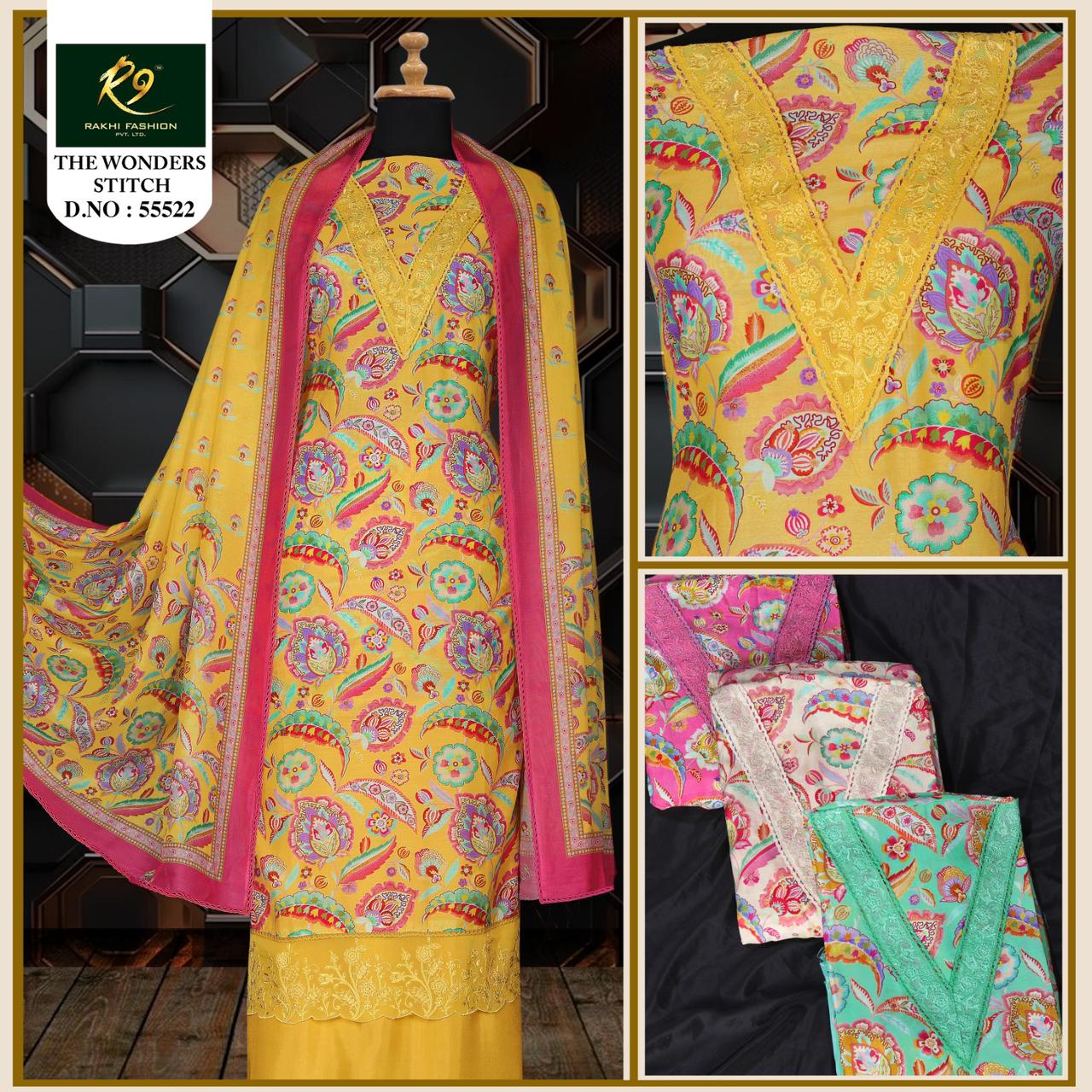 The Wonders Stitch Rakhi Fashion Pure Viscose Salwar Suits Wholesaler Gujarat