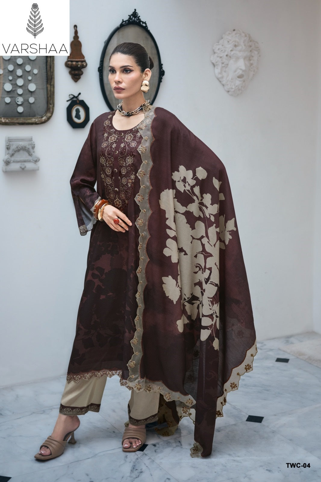 The Wow Collection Varshaa Viscose Muslin Pant Style Suits Wholesaler