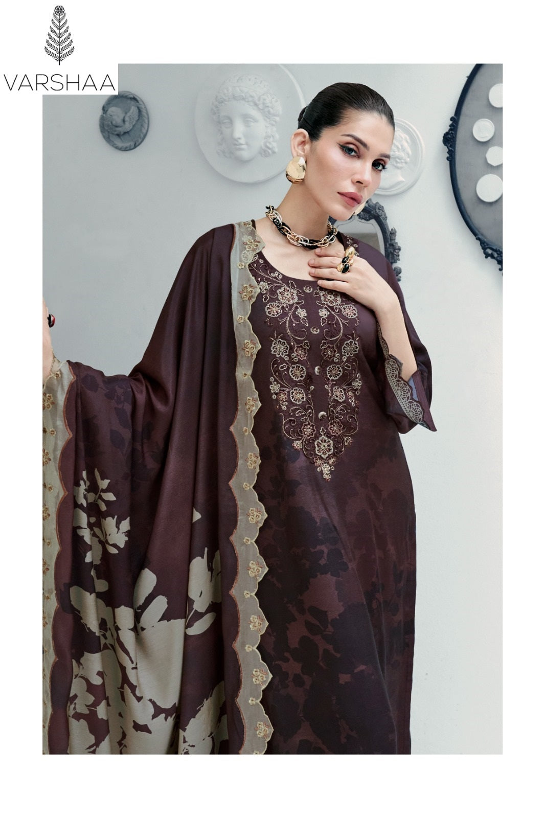 The Wow Collection Varshaa Viscose Muslin Pant Style Suits Wholesaler