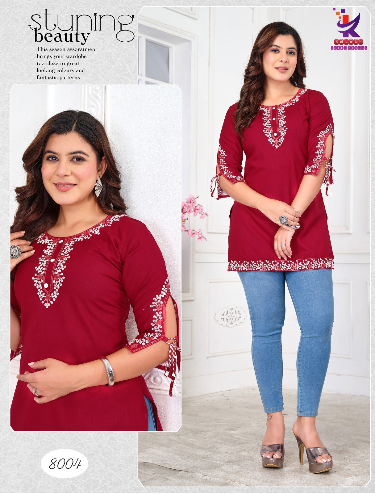 The Wow Mlm Kalash Lifestyle Rayon 22Kg Short Kurtis Wholesale Rate