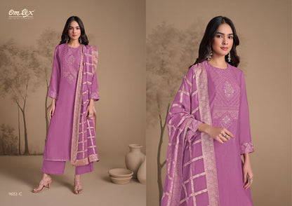 Theresaa 9051 Omtex Silk Pant Style Suits Exporter India