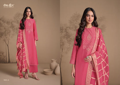 Theresaa 9051 Omtex Silk Pant Style Suits Exporter India