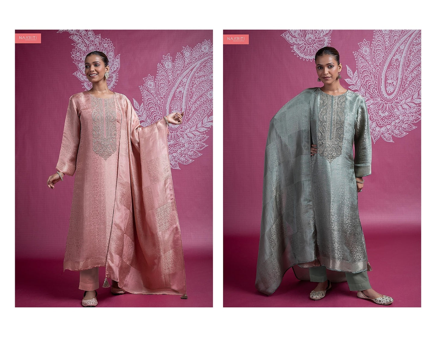 Thivi Naariti Tissue Silk Pant Style Suits Wholesale Rate