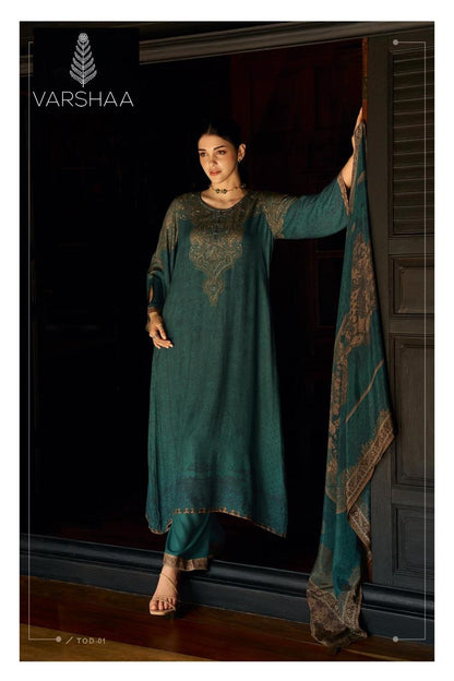 Thread Of Dawn Varshaa Pashmina Suits Supplier Ahmedabad