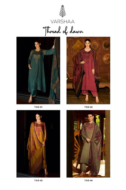Thread Of Dawn Varshaa Pashmina Suits Supplier Ahmedabad