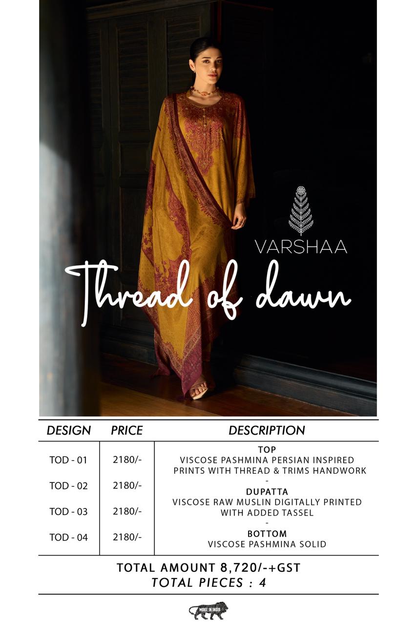 Thread Of Dawn Varshaa Pashmina Suits Supplier Ahmedabad