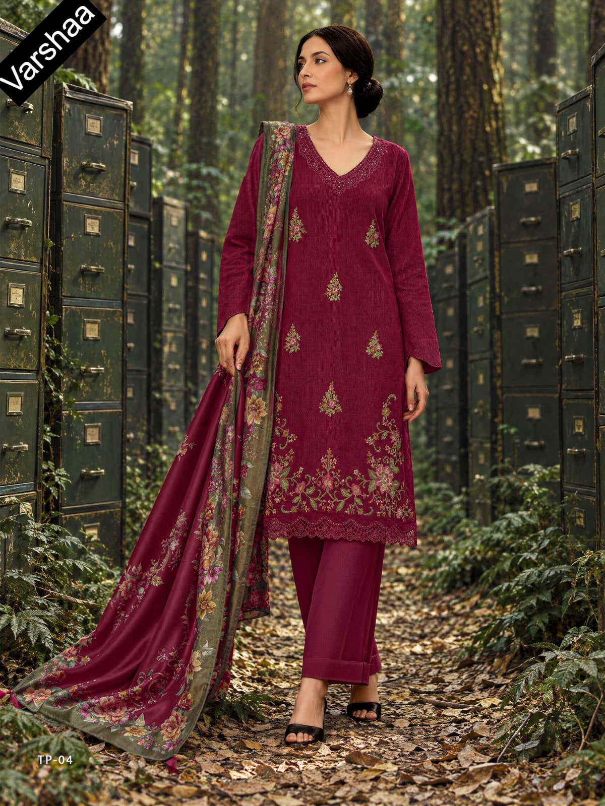 Threaded Pixels Varshaa Viscose Pashmina Suits Wholesale Rate