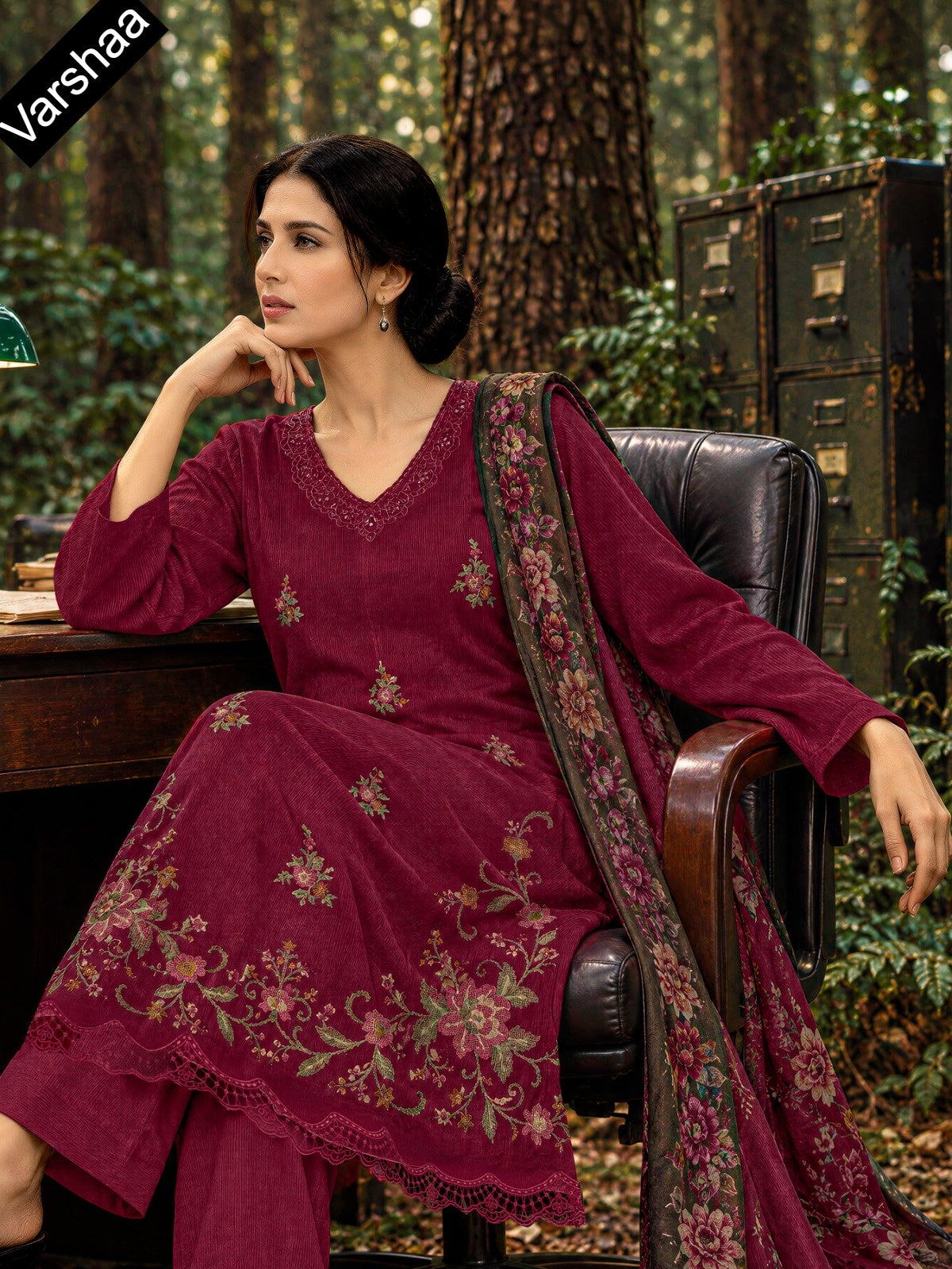 Threaded Pixels Varshaa Viscose Pashmina Suits Wholesale Rate