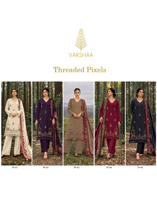 Threaded Pixels Varshaa Viscose Pashmina Suits Wholesale Rate