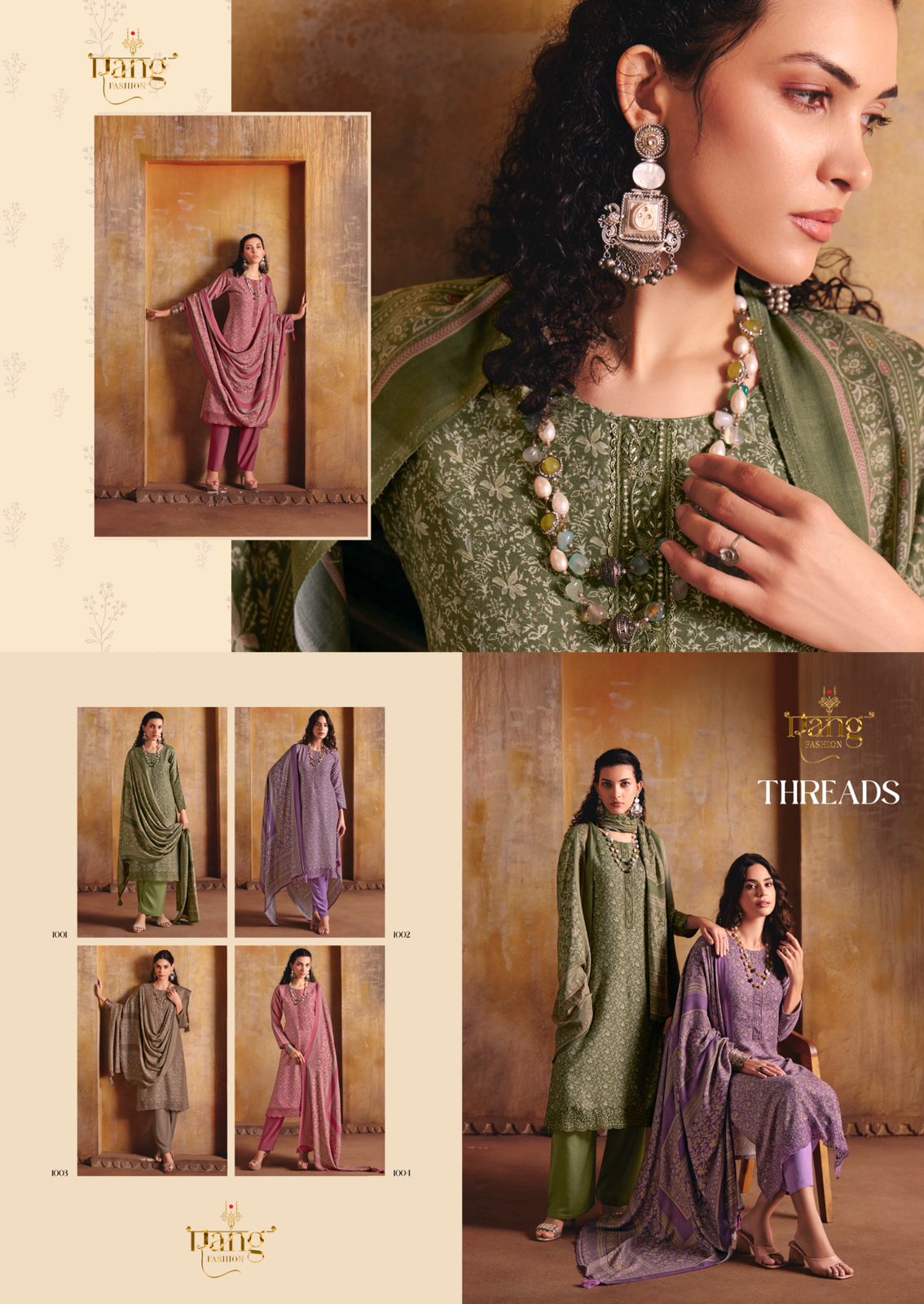Threads Rang Fashion Pashmina Suits Supplier India