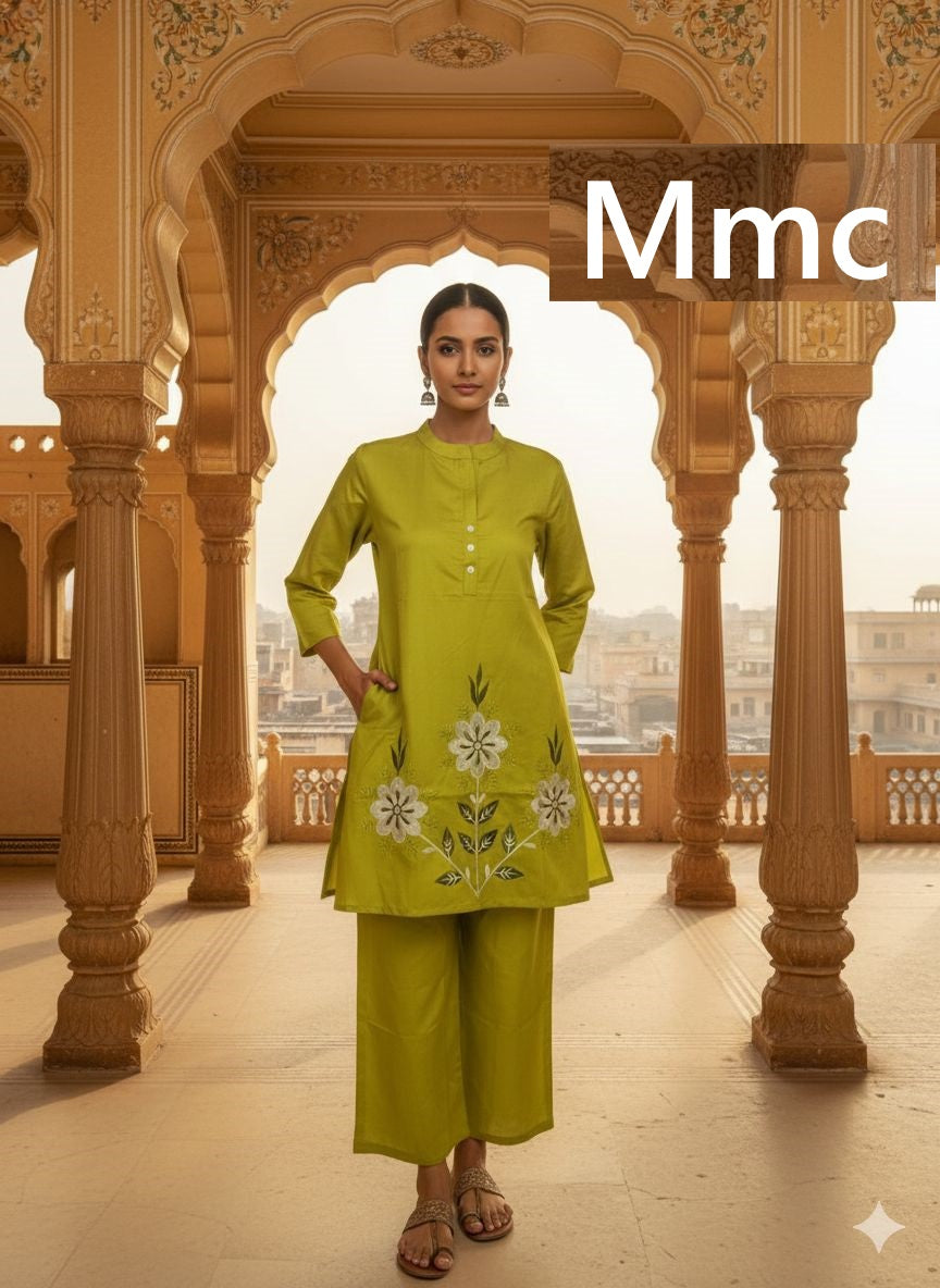 Three Flower Mmc Vatican Co Ord Set Wholesaler India