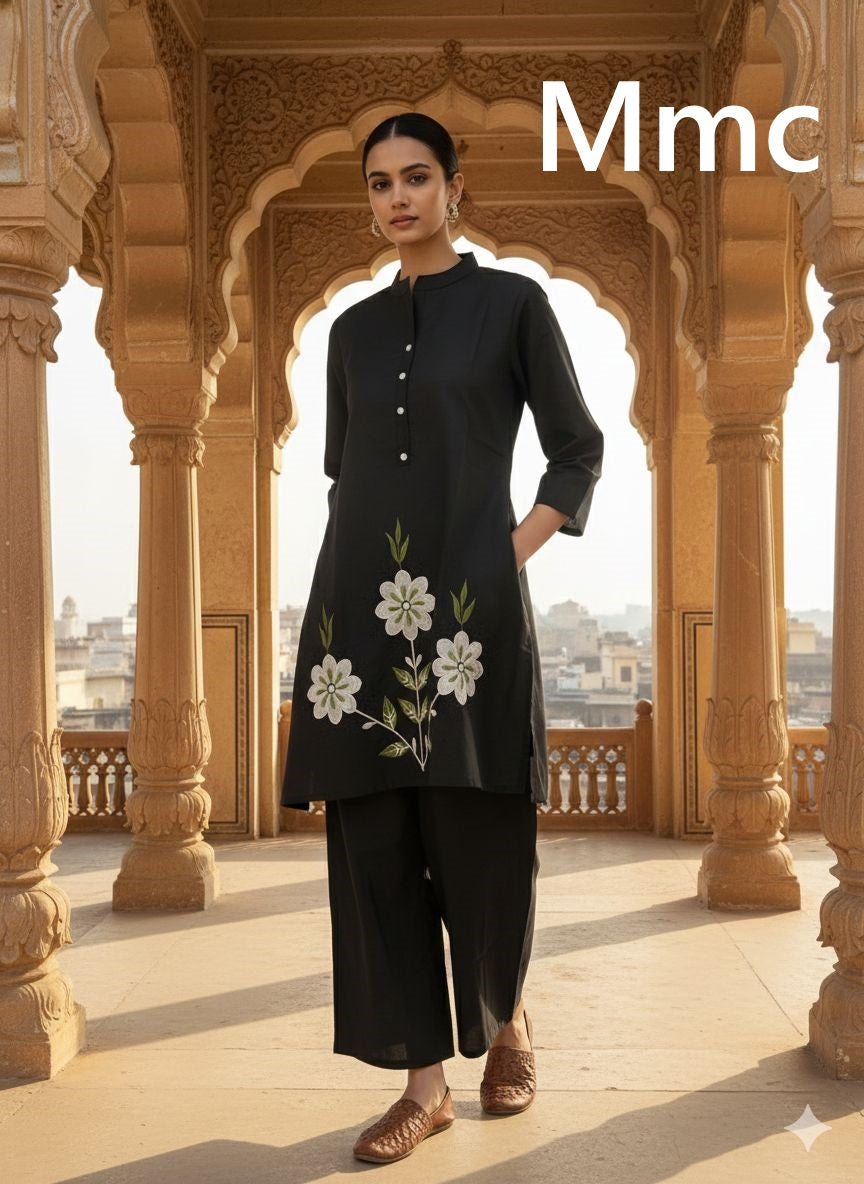 Three Flower Mmc Vatican Co Ord Set Wholesaler India