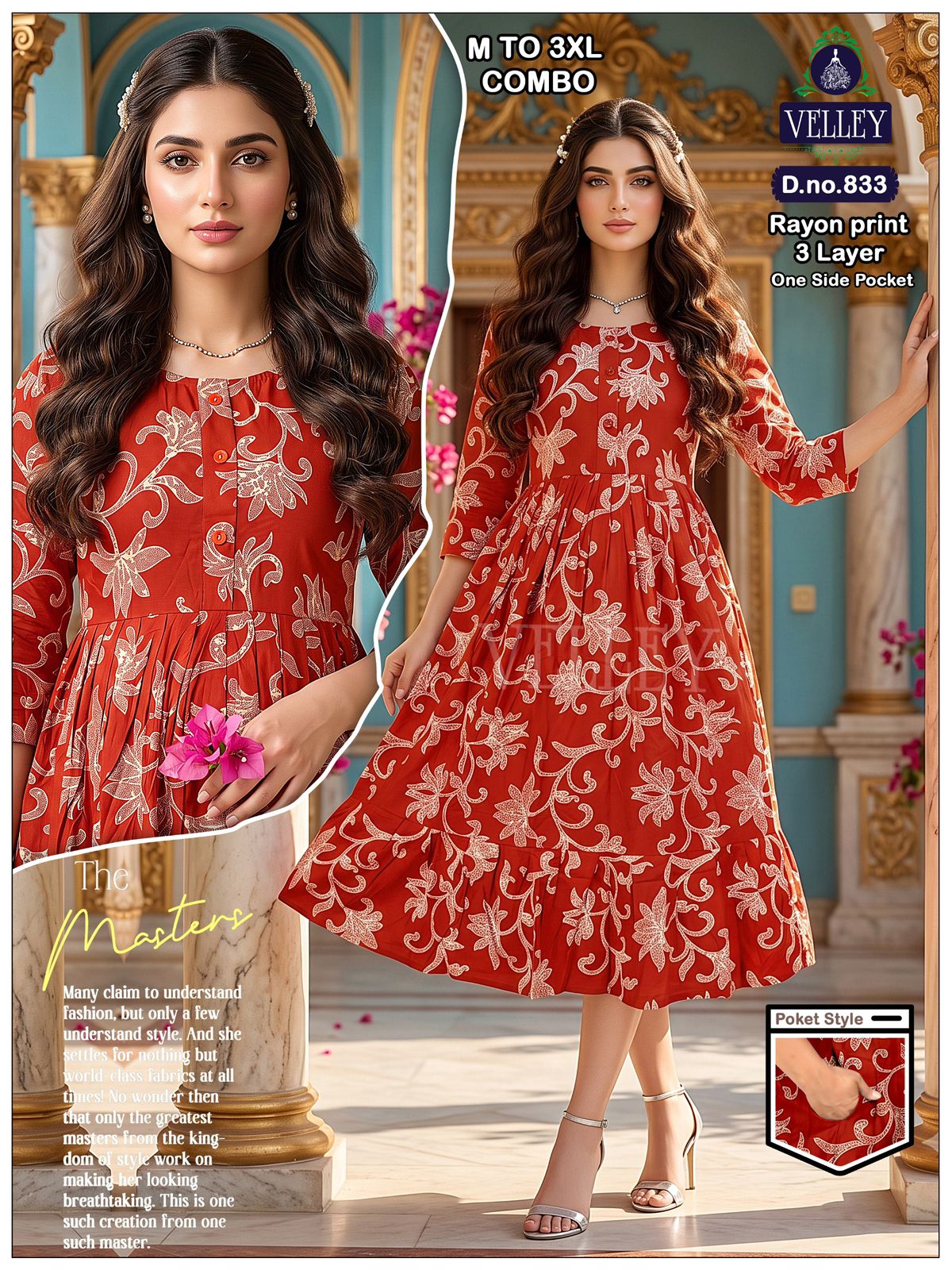 Three Layer 0409 Velley Rayon Anarkali Kurtis Wholesale Price