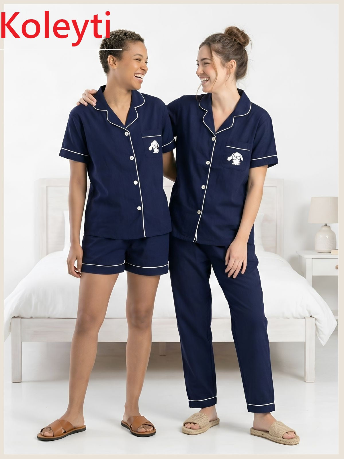 Three Pcs 1106 Koleyti Cotton Collar Night Suits Wholesaler