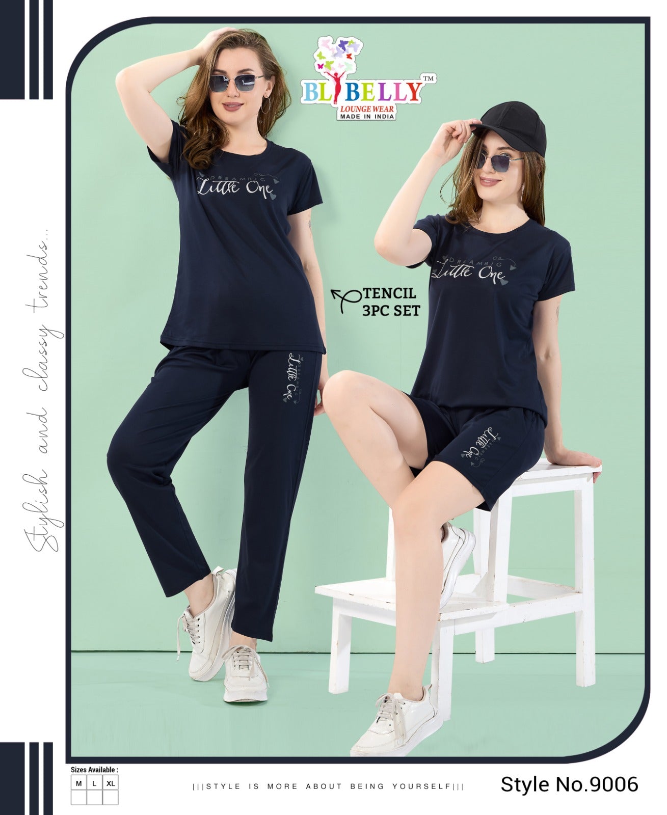 Three Set Vol 638 Belly Tencil Shorts Pyjama Night Suits Supplier