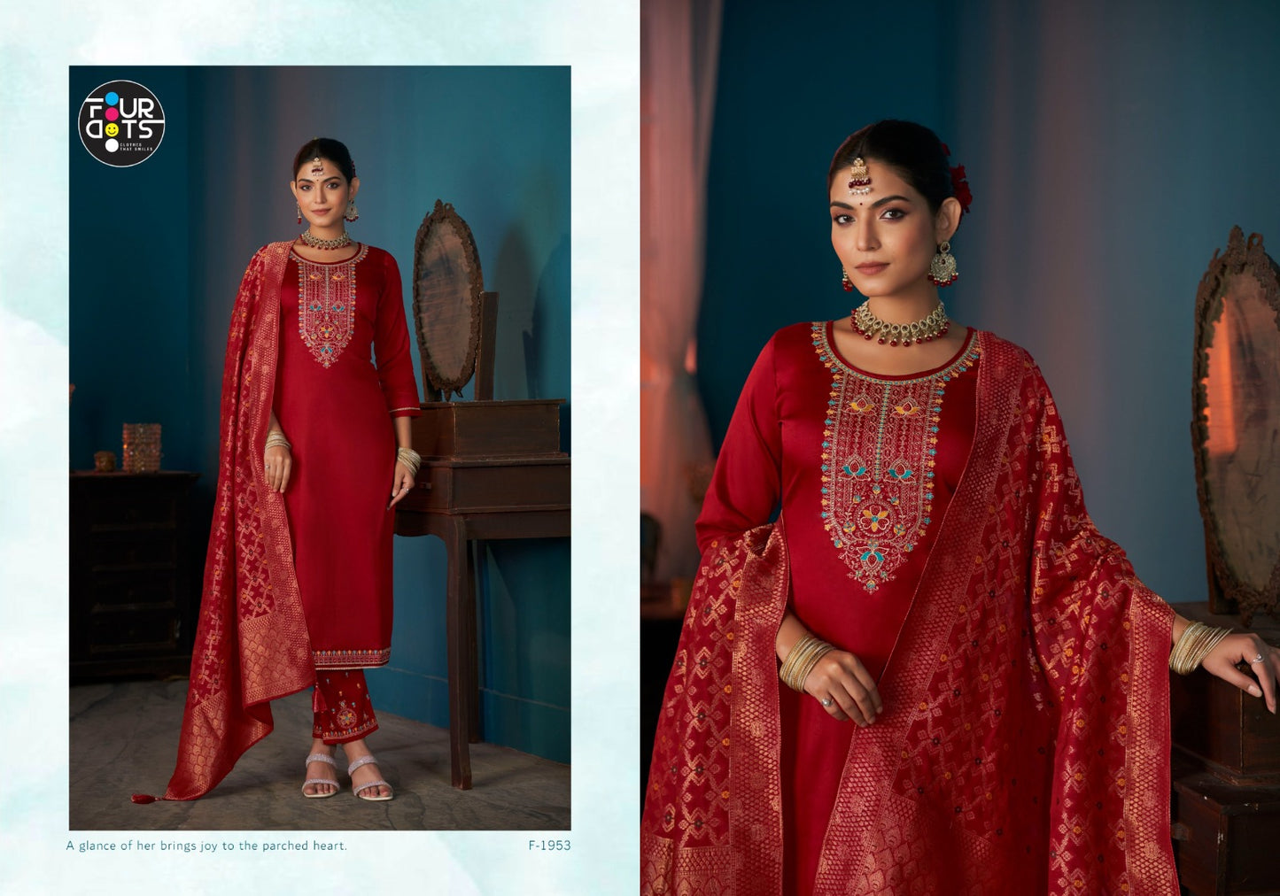 Thridha Four Dots Jam Cotton Pant Style Suits Supplier Ahmedabad