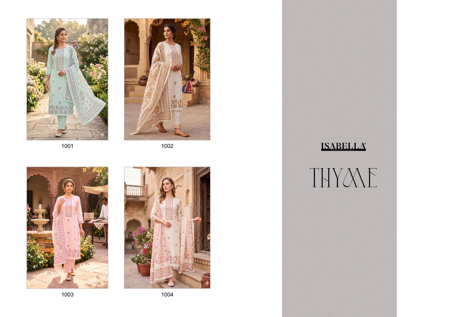 Thyme Yesfab Isabella Lawn Pant Style Suits Manufacturer India