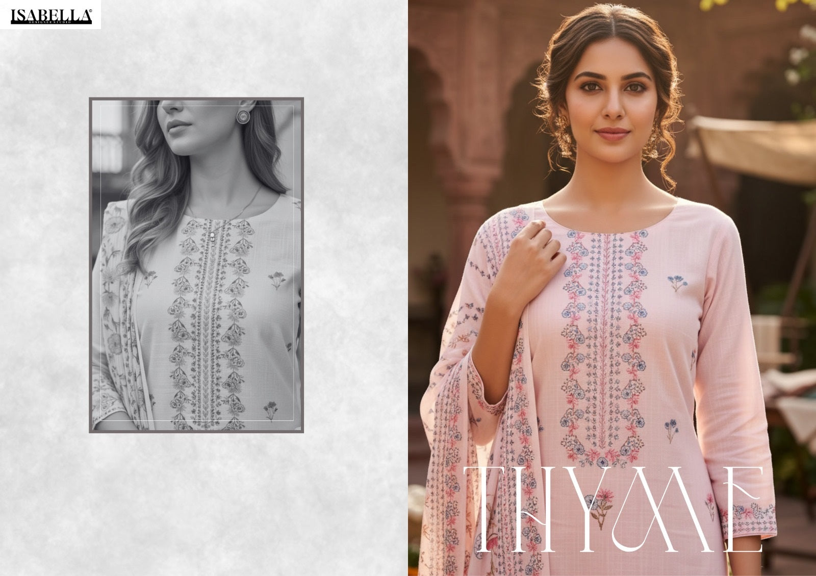 Thyme Yesfab Isabella Lawn Pant Style Suits Manufacturer India