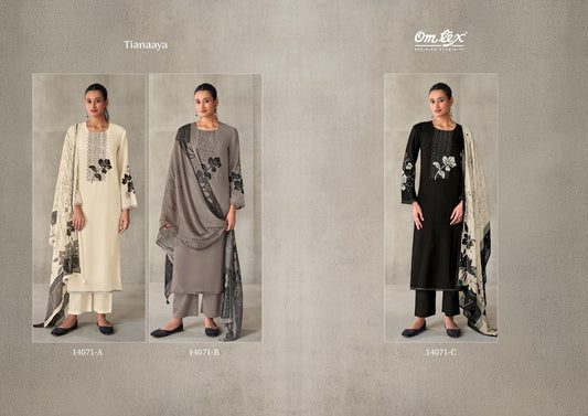 Tianaaya Omtex Mal Chanderi Pant Style Suits Exporter Gujarat