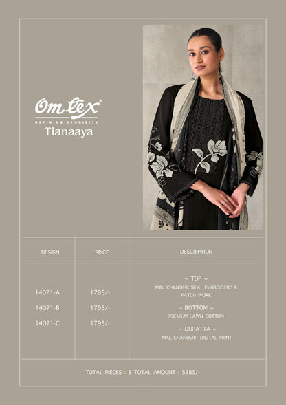 Tianaaya Omtex Mal Chanderi Pant Style Suits Exporter Gujarat