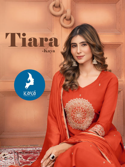 Tiara Kaya Chanderi Readymade Pant Style Suits Exporter India