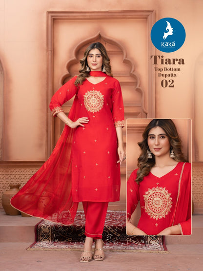 Tiara Kaya Chanderi Readymade Pant Style Suits Exporter India