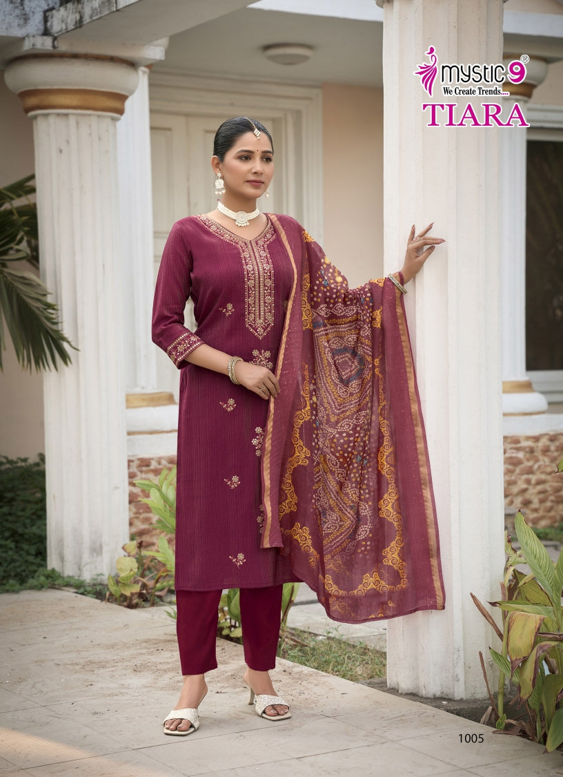 Tiara Vol 1 Mystic 9 Vetican Readymade Pant Style Suits Supplier Ahmedabad