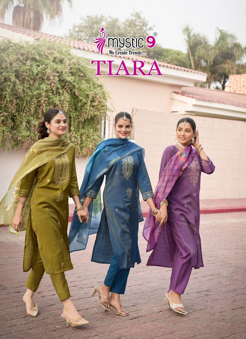 Tiara Vol 1 Mystic 9 Vetican Readymade Pant Style Suits Supplier Ahmedabad