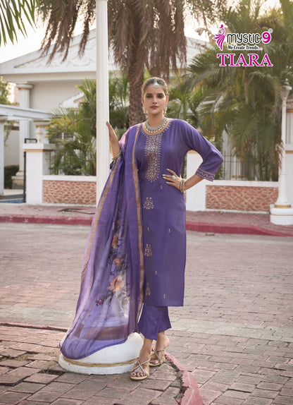 Tiara Vol 1 Mystic 9 Vetican Readymade Pant Style Suits Supplier Ahmedabad