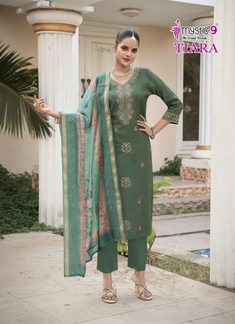 Tiara Vol 1 Mystic 9 Vetican Readymade Pant Style Suits Supplier Ahmedabad