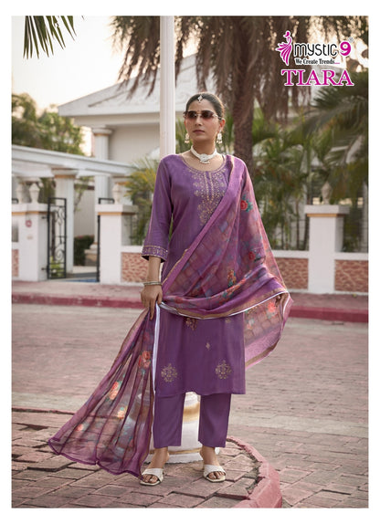 Tiara Vol 1 Mystic 9 Vetican Readymade Pant Style Suits Supplier Ahmedabad
