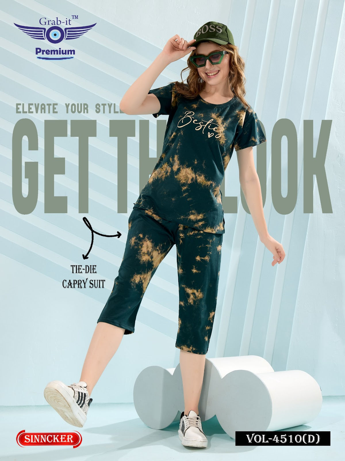 Tie Die Vol 4510 D Grab It Sinker Capri Night Suits Exporter India