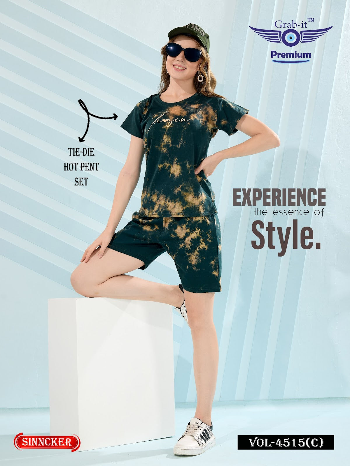 Tie Die Vol 4515 C Grab It Sinker Shorts Night Suits Manufacturer