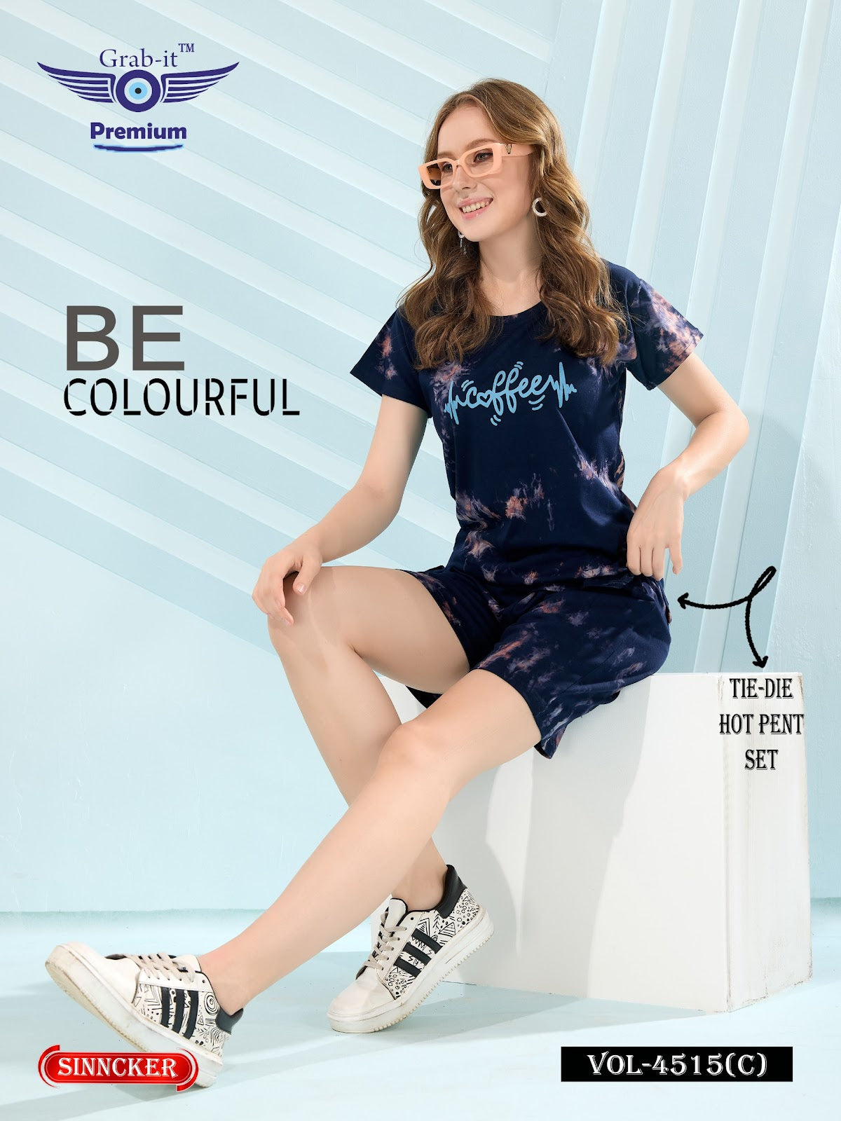 Tie Die Vol 4515 C Grab It Sinker Shorts Night Suits Manufacturer