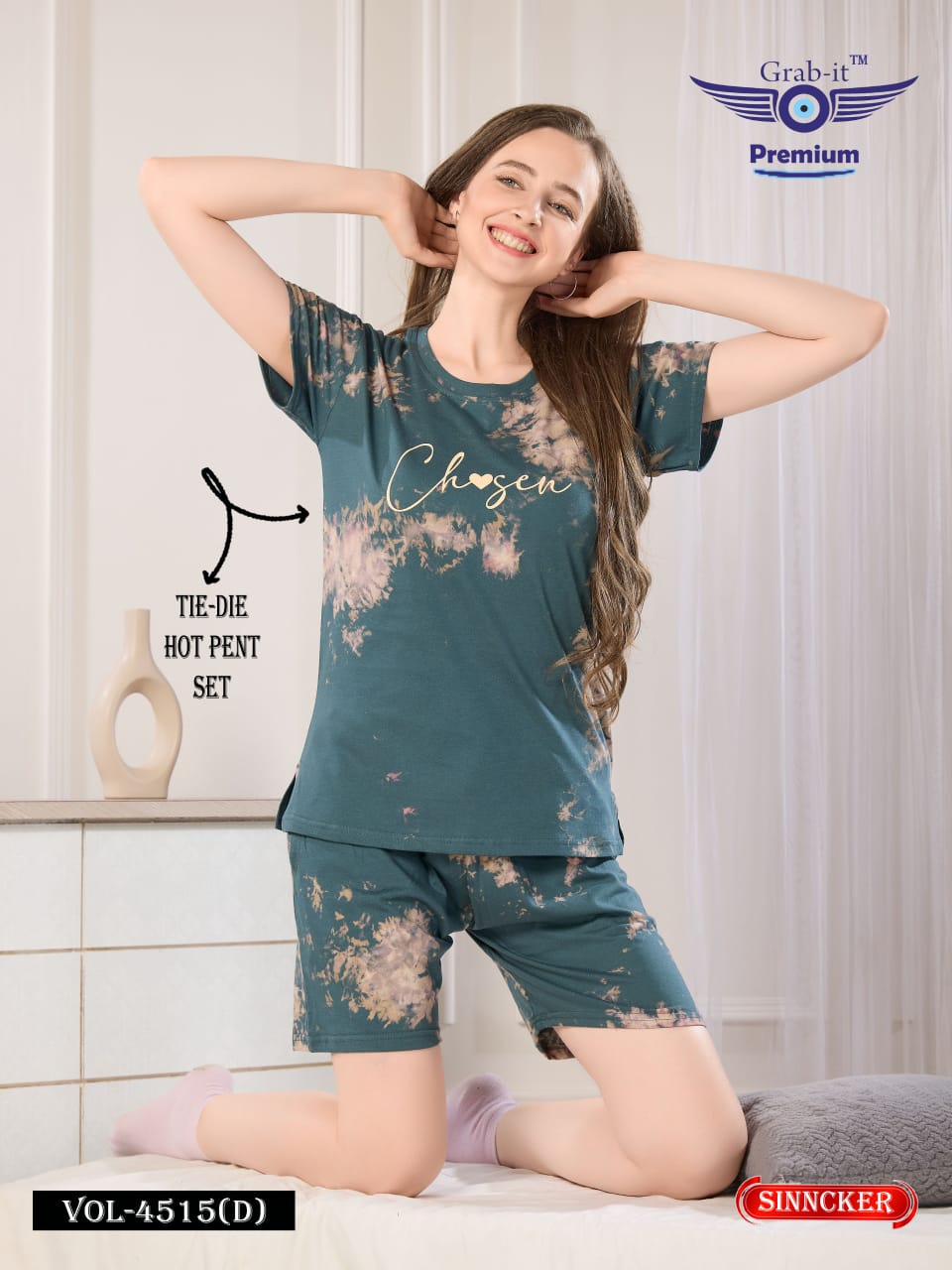 Tie Dye Vol 4515 D Grab It Sinker Shorts Night Suits Wholesale Price