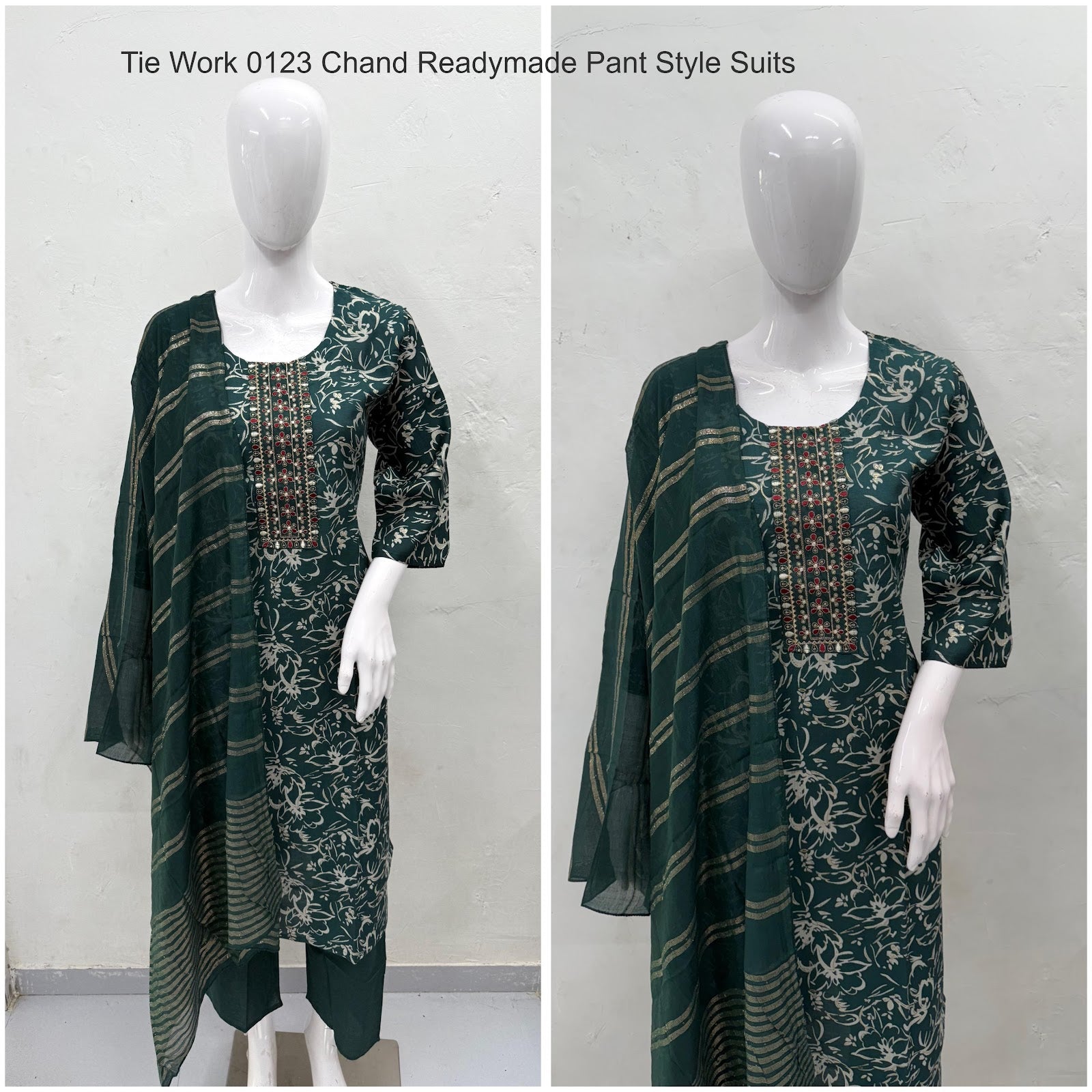 Tie Work 0123 Chand Vetican Silk Readymade Pant Style Suits Supplier Gujarat