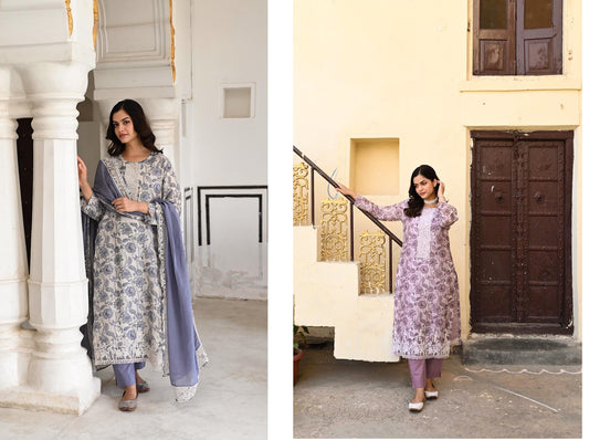 Tifara Naariti Slub Cotton Pant Style Suits Wholesale