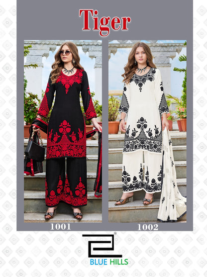 Tiger Blue Hills Rayon 14Kg Readymade Plazzo Style Suits Wholesale