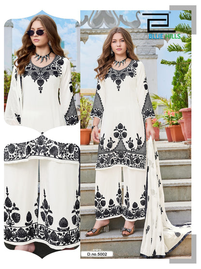 Tiger Blue Hills Rayon 14Kg Readymade Plazzo Style Suits Wholesale